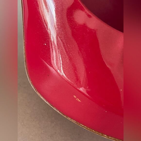 Louis Vuitton Red Patent Leather Peep-Toe Heels - Size 37 - Stunning & Rare - Picture 8 of 11